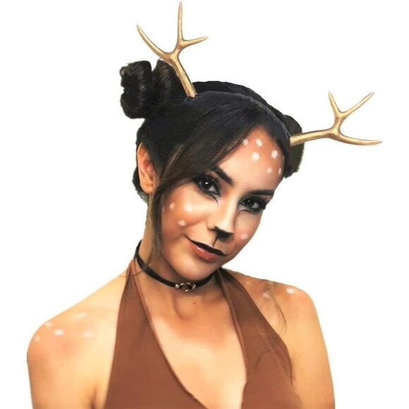 Luxury Gold Reindeer Antler Headband Festival Party Wear Costume Accessory main image 5